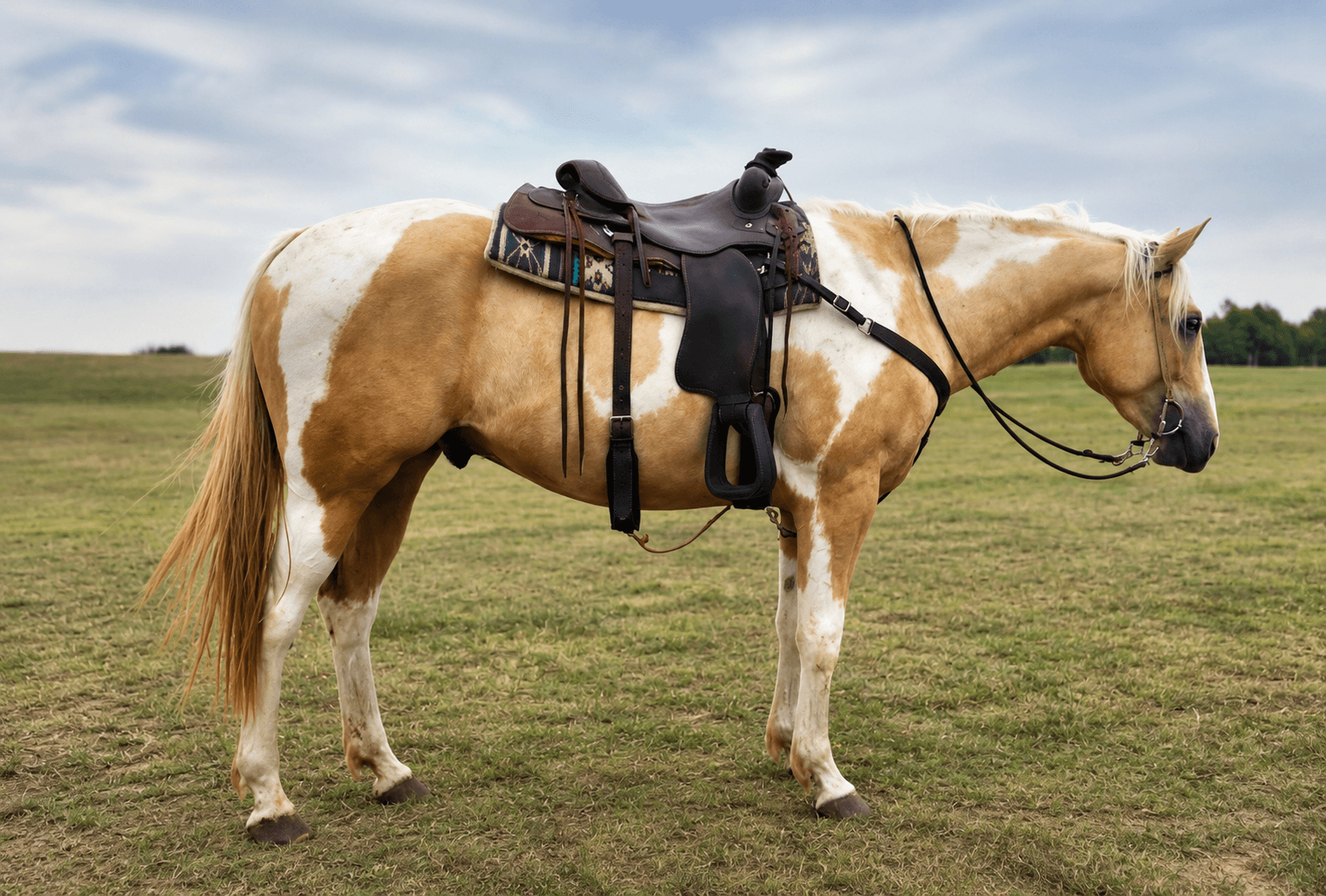 Palomino paint gelding